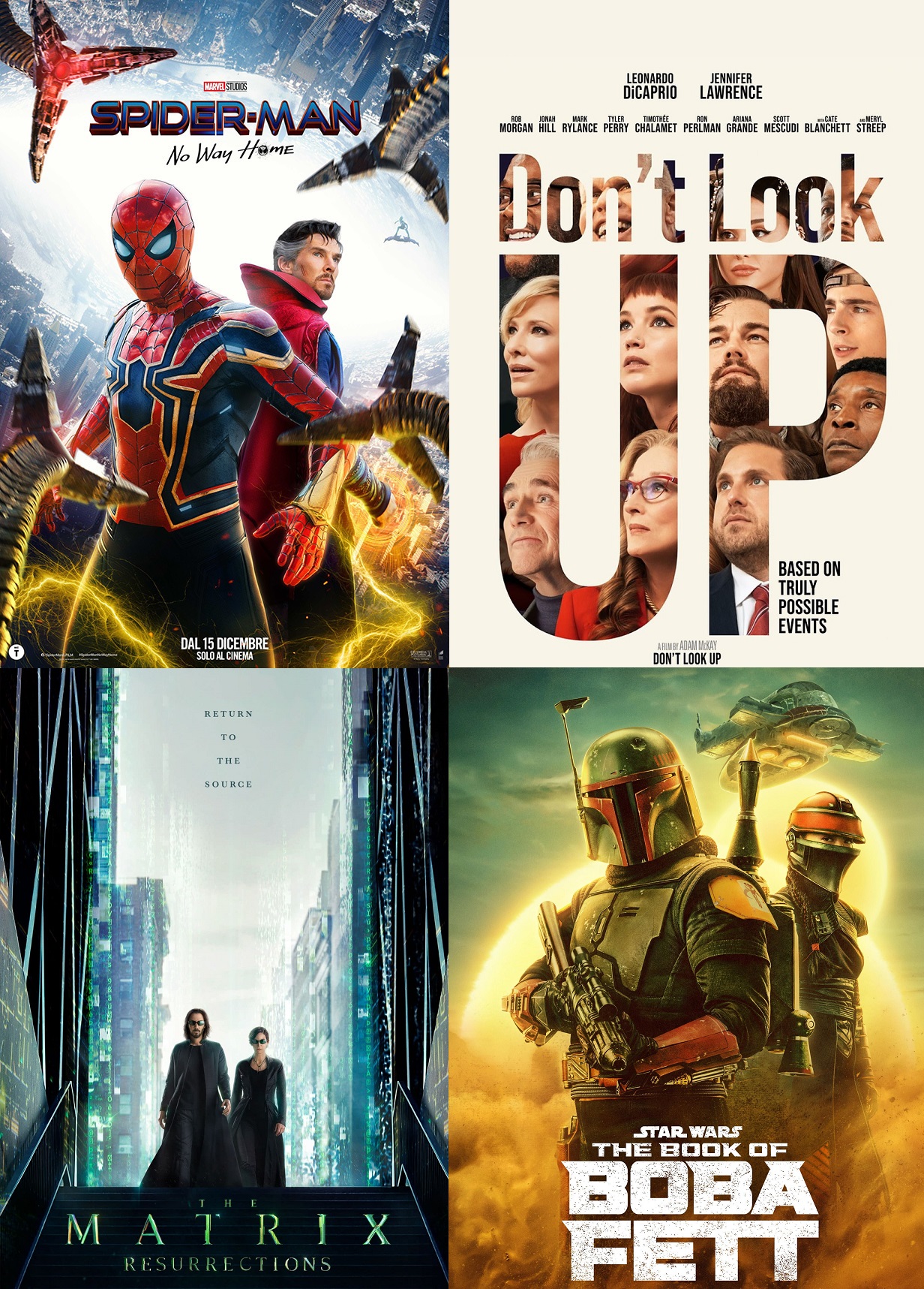 What Should I Watch - The List - Spider-Man: No Way Home, Book of Boba Fett, Matrix: Resurrections, Don't look up!