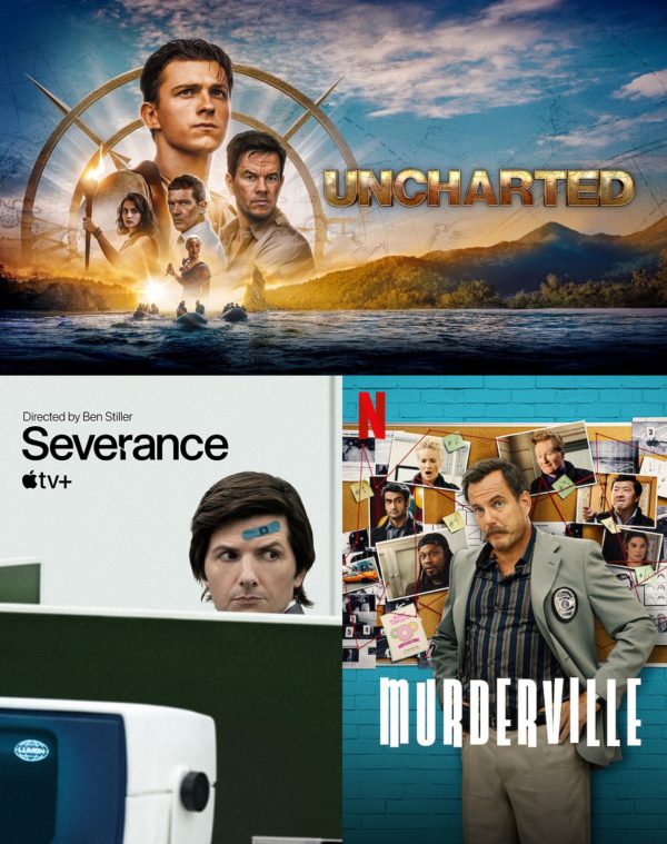 Episode 27 – Uncharted, Murderville, Severance